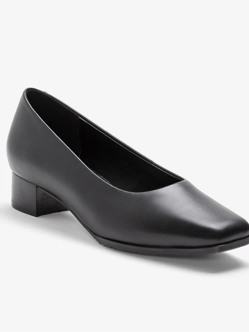 Women's Cairns Black Low Block Heel Pump